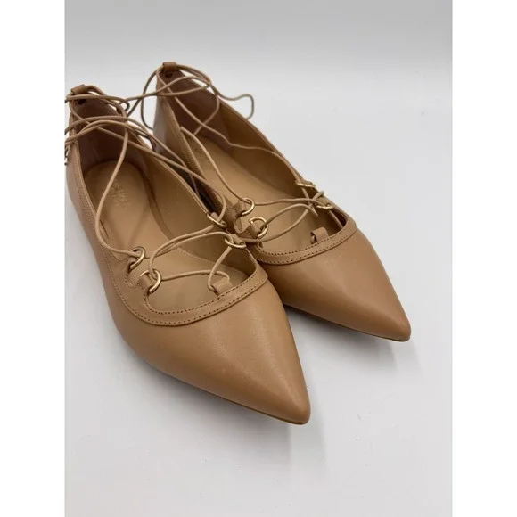Michael Michael Kors Womens‎ Tabby Ballet Flats Beige Size 6 Nude Leather NWOT - Picture 2 of 8